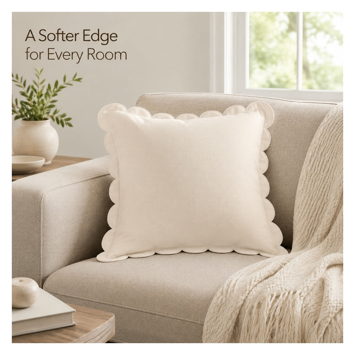 Petal Edge Cushion Cover