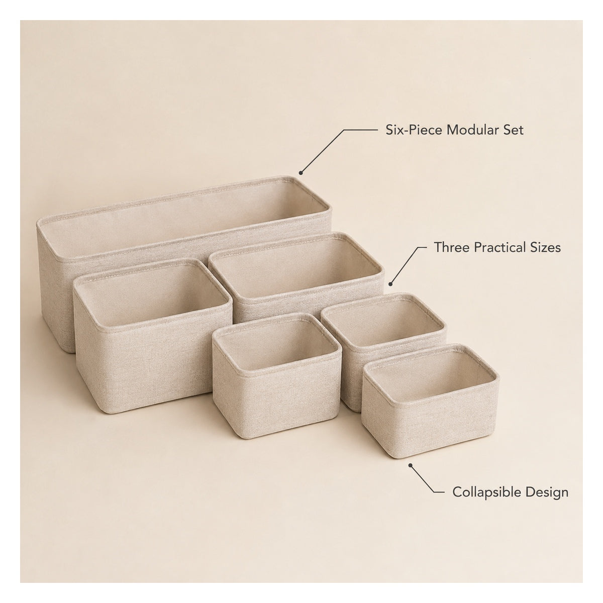 Modular Drawer Organizer Set