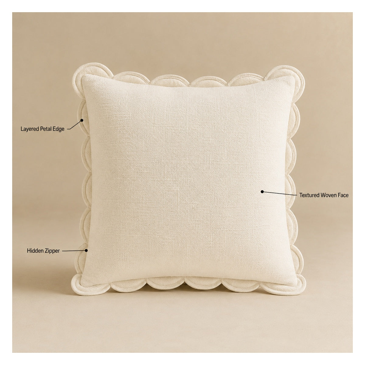Petal Edge Cushion Cover