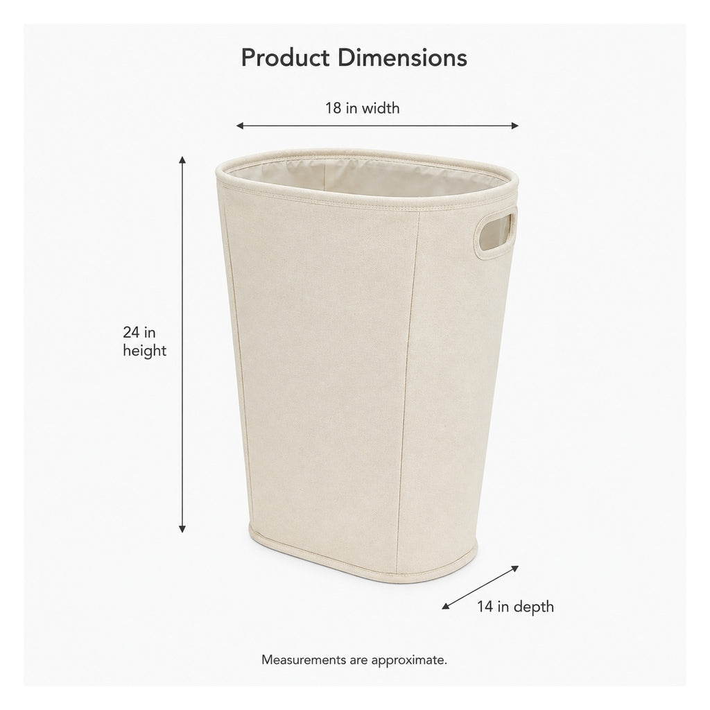 Tapered Canvas Laundry Hamper